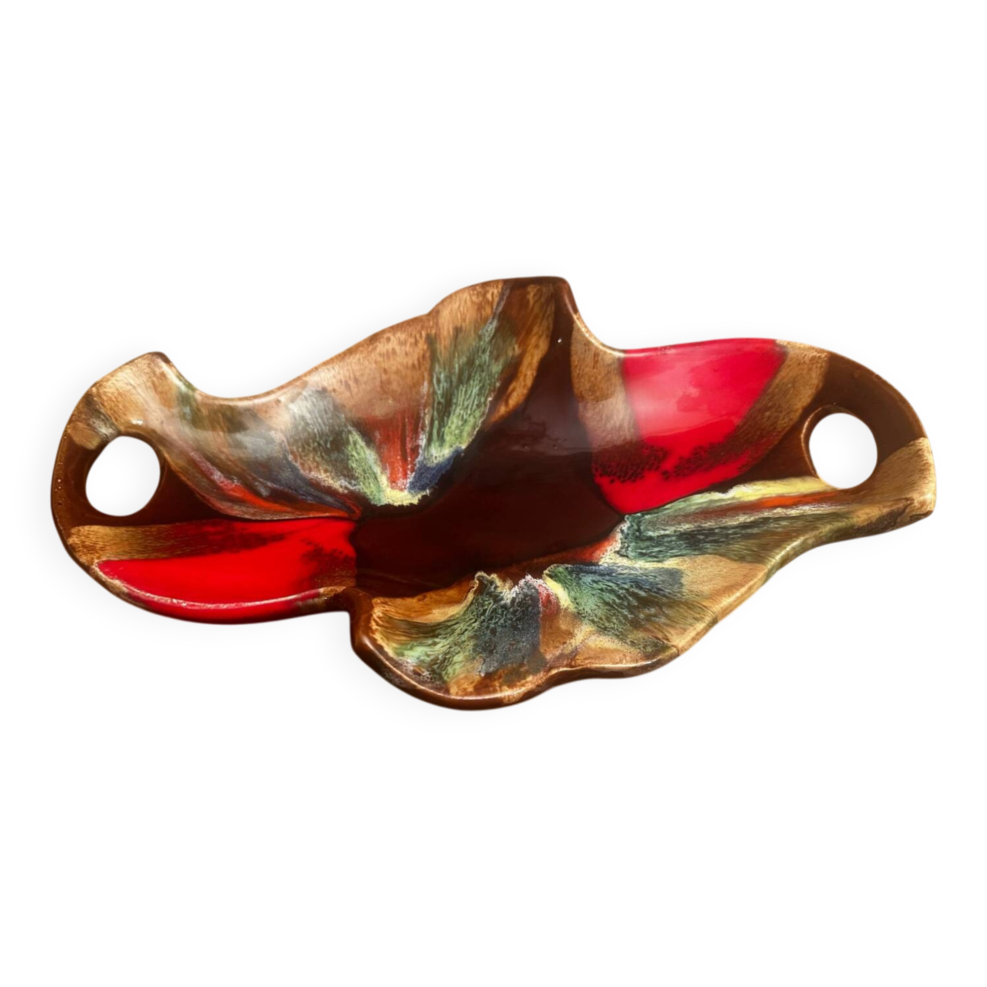 Vintage ceramic bowl / pocket bowl attributed to Vallauris.