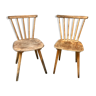 Paire de chaises bistrot et bohème hêtre