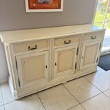 Buffet vintage en bois beige
