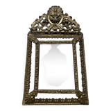 Golden mirror with 19th century embossed brass beads