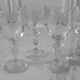 Set of 4 small shot glasses molded glass early twentieth century