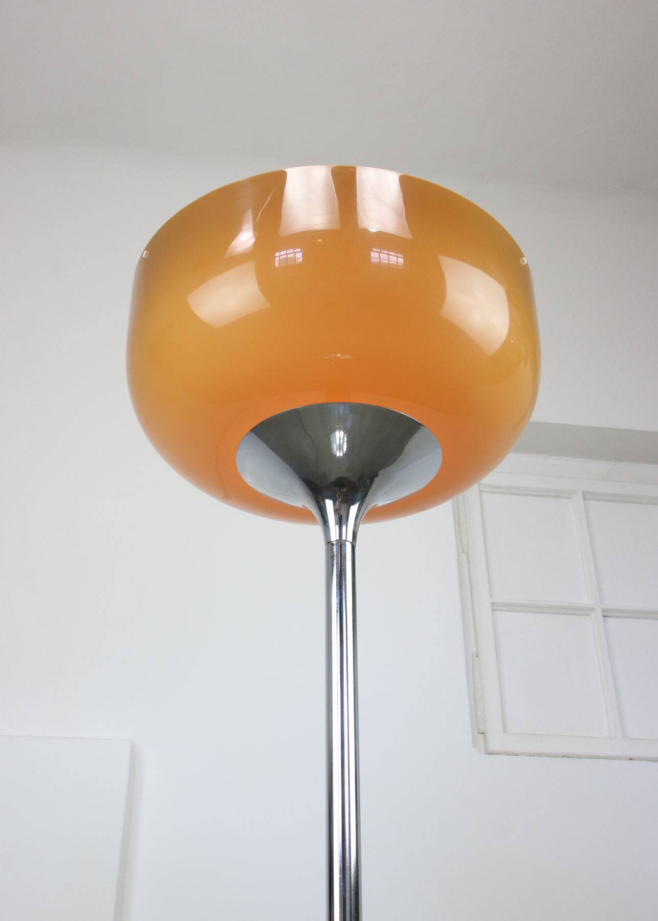 Big Brown Floor Lamp by Luigi Massoni for Guzzini, 1970s
