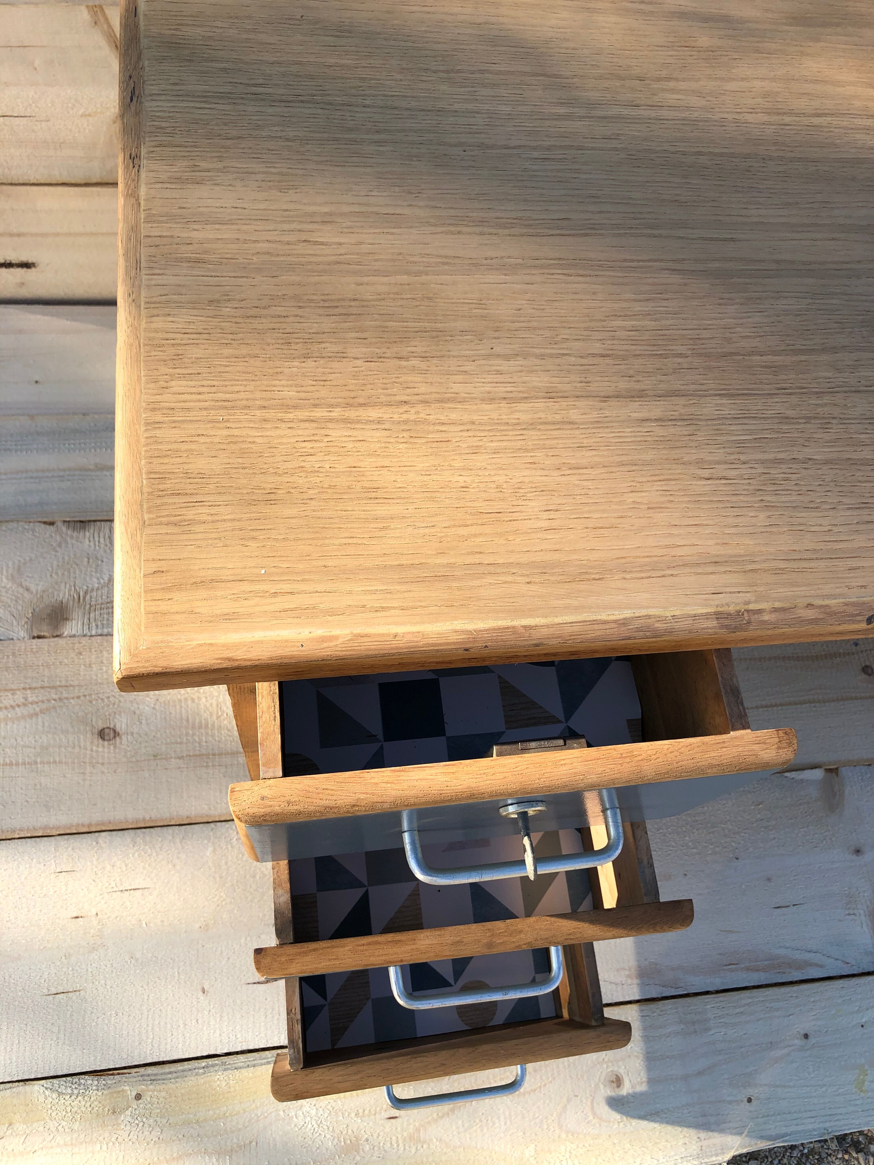 Oak administrative desk 1950