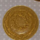 2 assiettes à dessert verre ambré clair - vintage