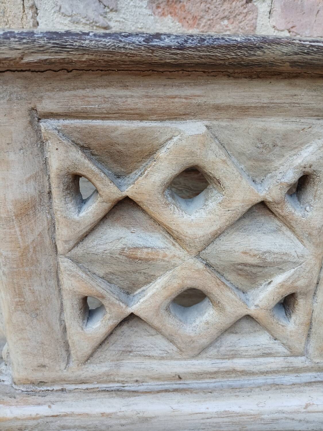 2 African carved wooden stools