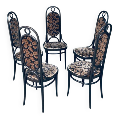 Model 207R Long John Dining Chairs from Thonet, 1979, Set of 5