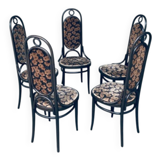 Model 207R Long John Dining Chairs from Thonet, 1979, Set of 5