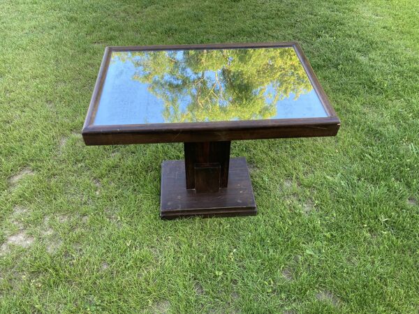 Guéridon miroir art deco