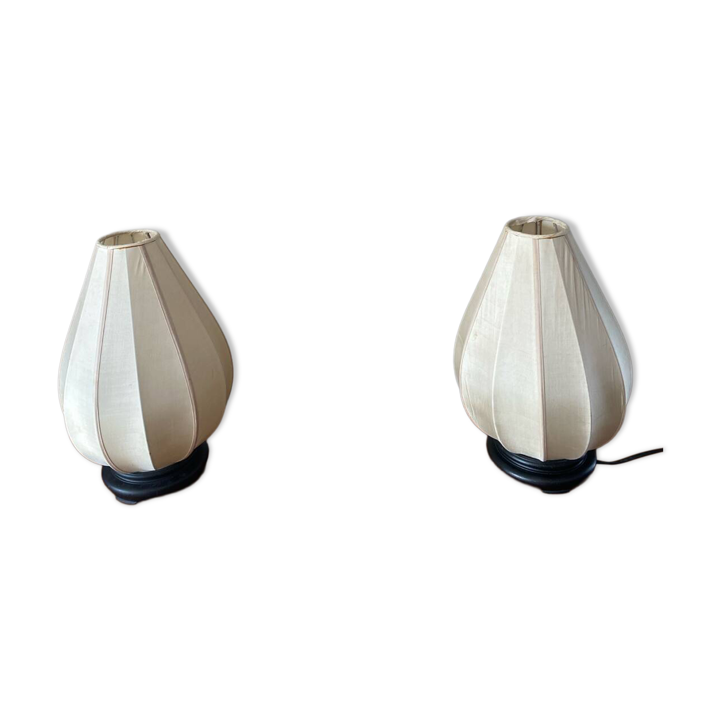 Paire de lampes lotus