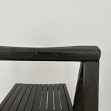 Pair of wooden folding chairs in the style of Aldo Jacober