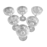 6 vintage engraved champagne glasses