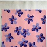 Original gouache on paper from Editions JEHLEM, floral decoration (purple), twentieth century, Paris
