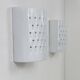 Pair of vintage wall lights in white porcelain, France, 1980.