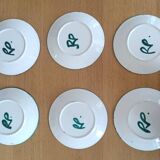 Suite de 6 assiettes Robert Picault, 1960