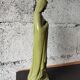 Ancient statue of Saint Thérèse of Lisieux – patinated olive green plaster