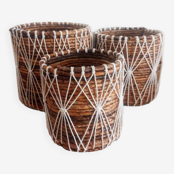 Banana leaf Marcy basket - set of 3