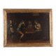 Peinture ancienne « Joueurs de cartes » huile sur toile Italie XVIIIe siècle