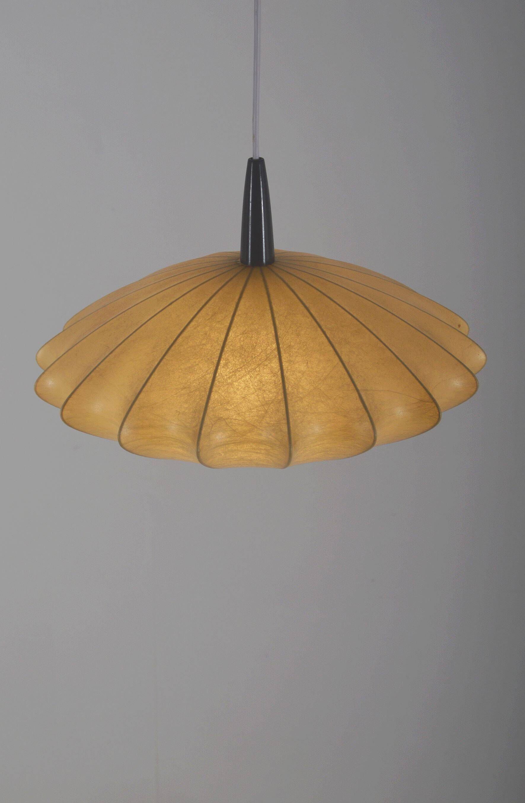 Vintage cocoon pendant lamp in UFO shape, 1960s