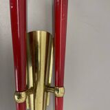 rare minimalist 32cm Brass Theatre Wall Light Sconce, Italy 1950s