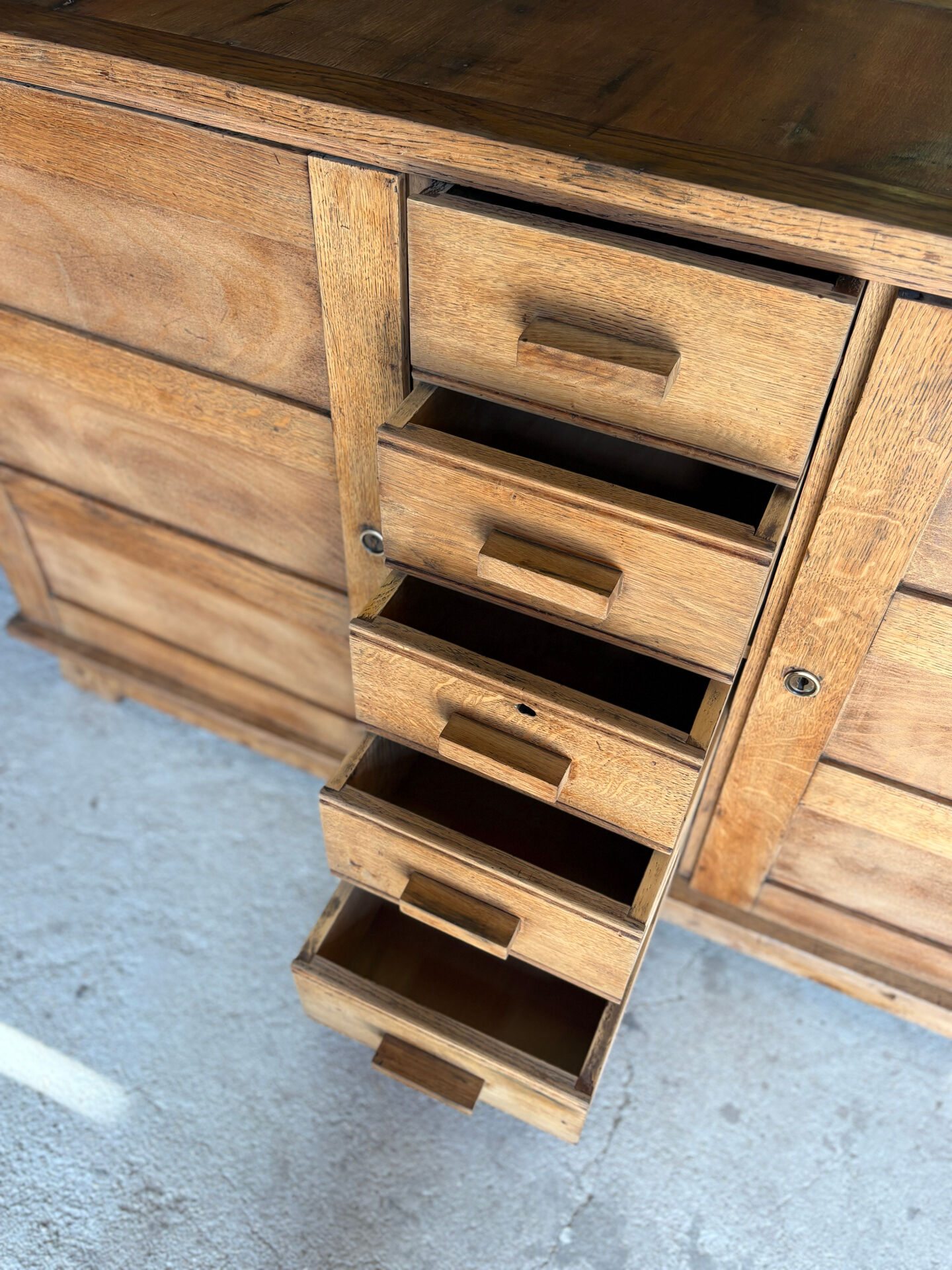 Renovated antique solid wood sideboard