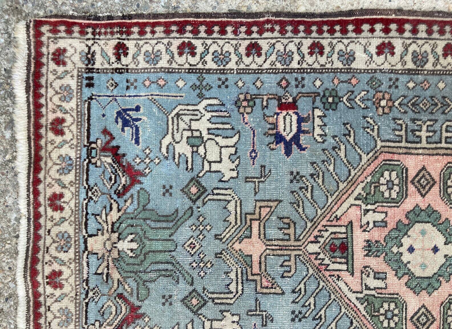 Old carpet, far east, 108x68 cm