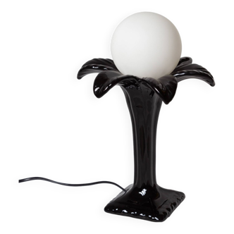 Ceramic palm tree lamp, 80s