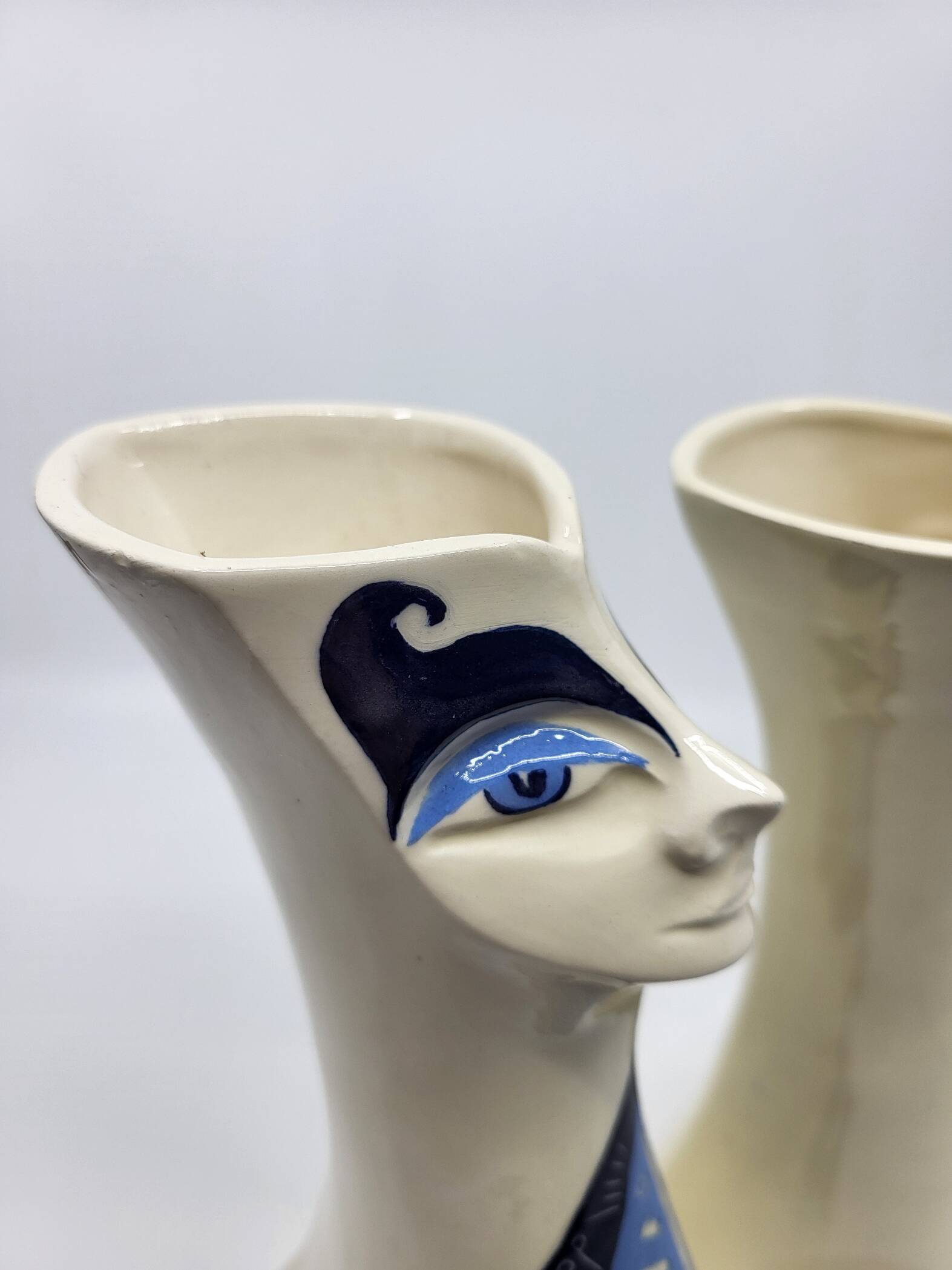 Pair of anthropomorphic vases Gabrielle Mackiewicz French 1970