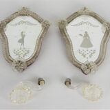 Murano candlestick sconces 1940