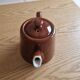 Vintage Chocolate Brown Glazed Stoneware Teapot