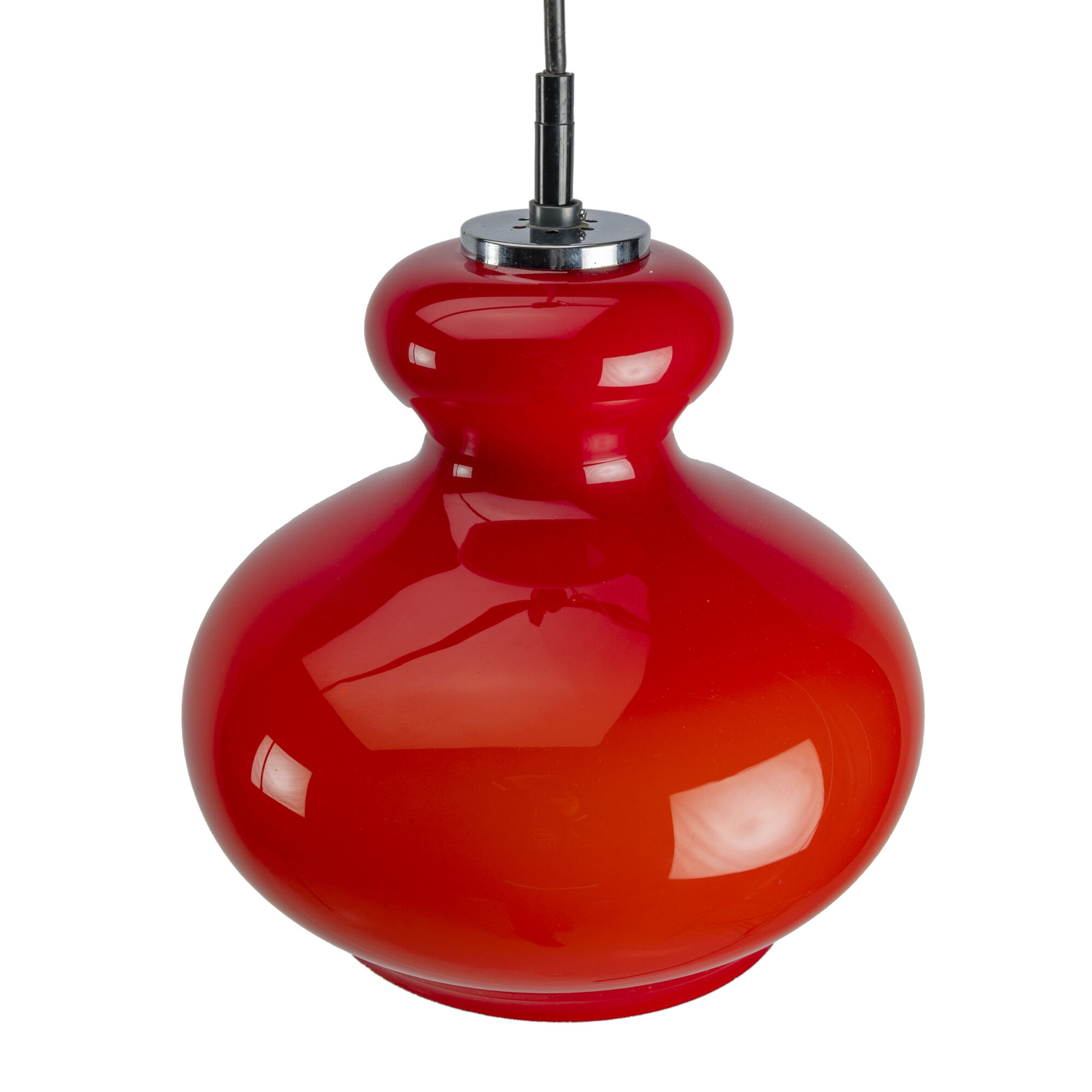 Red 'Onion' Peil & Putzler Pendant Lamp
