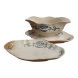 Longchamp sauce boat and saucer