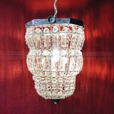 Old chandelier pampilles & chiseled metal