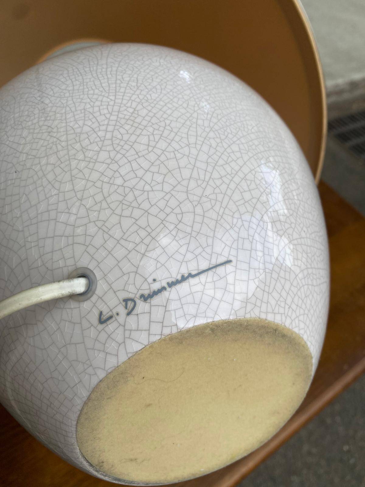 Vintage table lamp signed Louis Drimmer France 70s