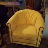 Paire de fauteuils jaune