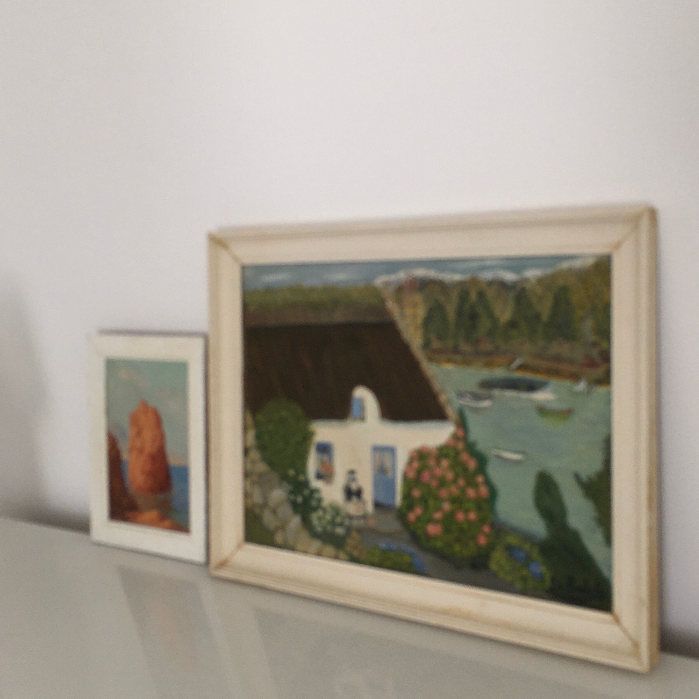 Painting naïve Breton landscape