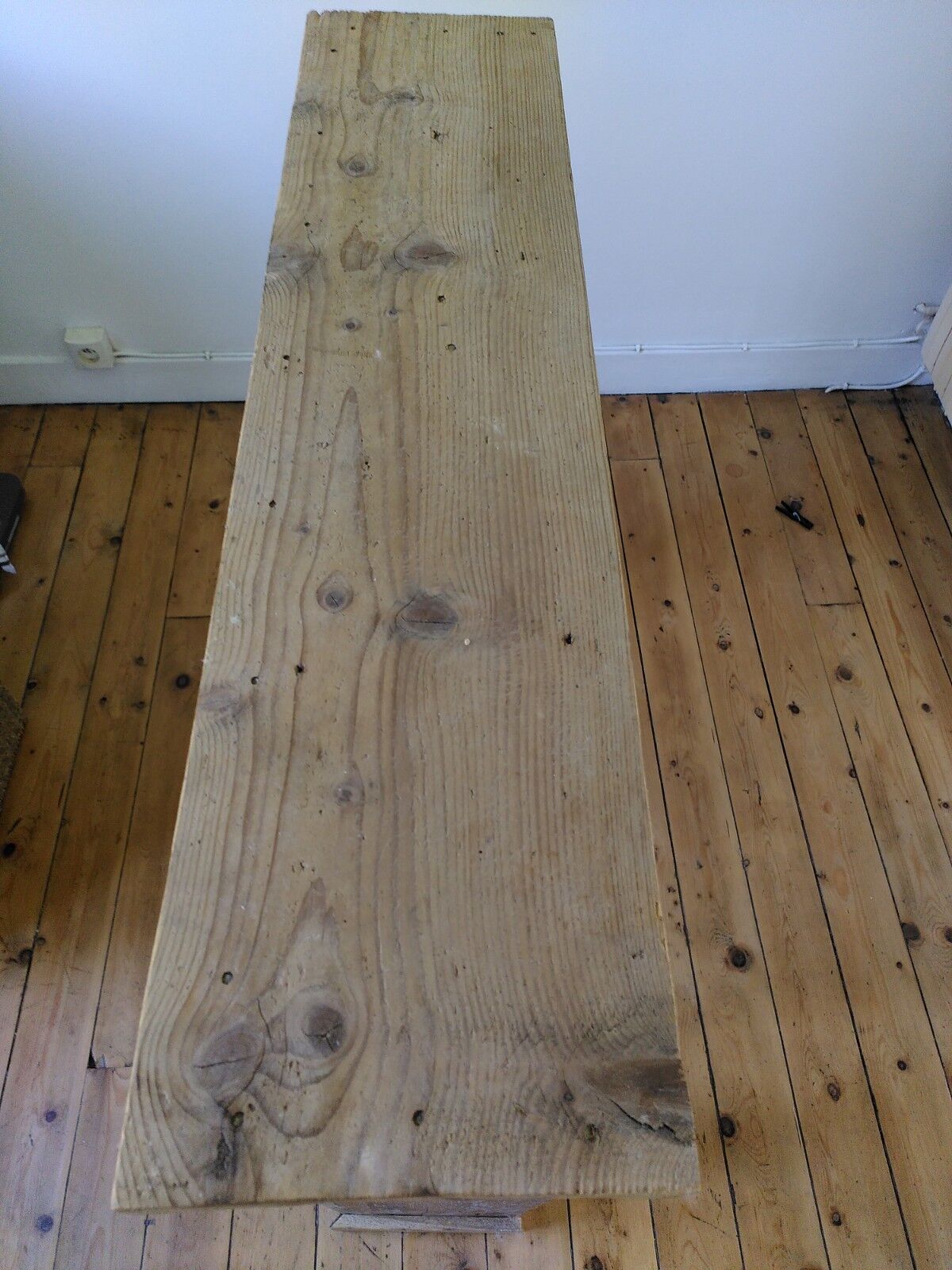 Wood fireplace mantle