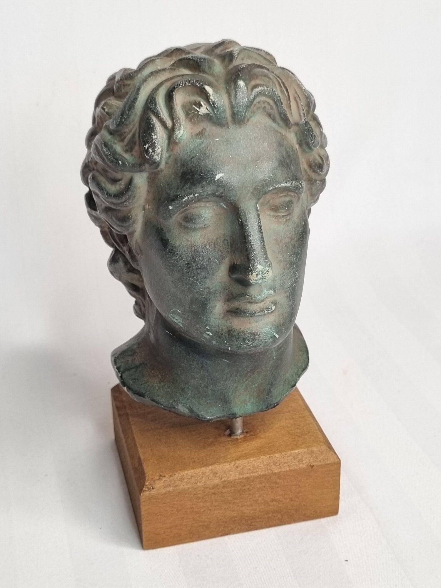 Bust of Alexander the Great in plaster in imitation of bronze