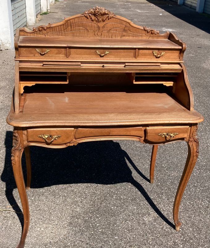 elegant antique roll-top desk