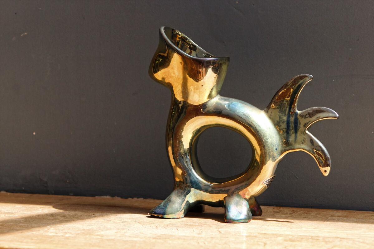 Lot of iridescent flamed sandstone, Rambervillers