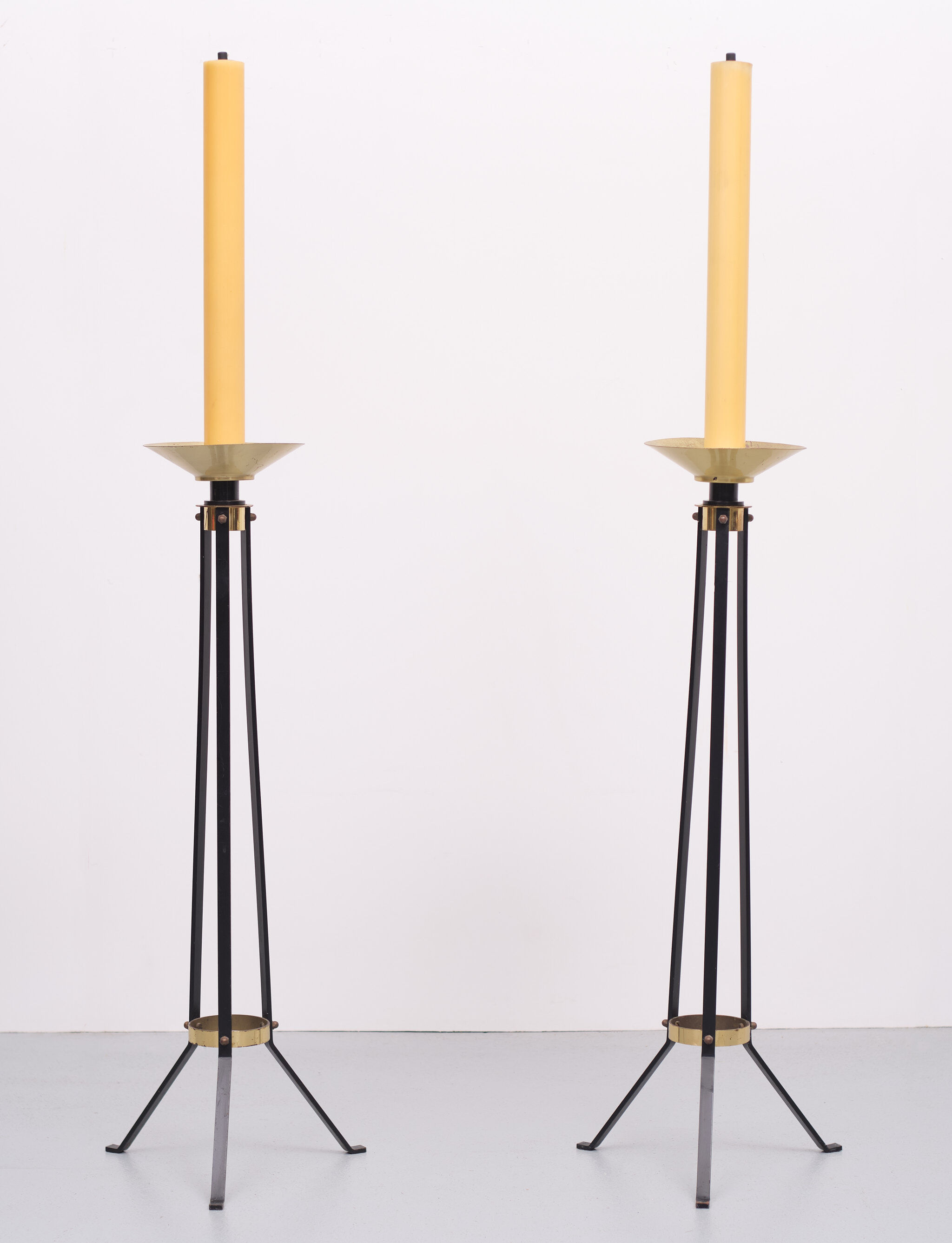 Torchères hollandaises art déco laiton grande église  années 1930