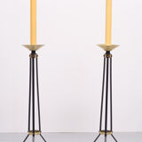 Torchères hollandaises art déco laiton grande église  années 1930