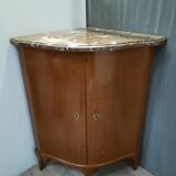 Corner cabinet with 2 doors marble top