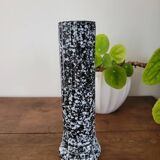 Black and white terrazzo porcelain vase
