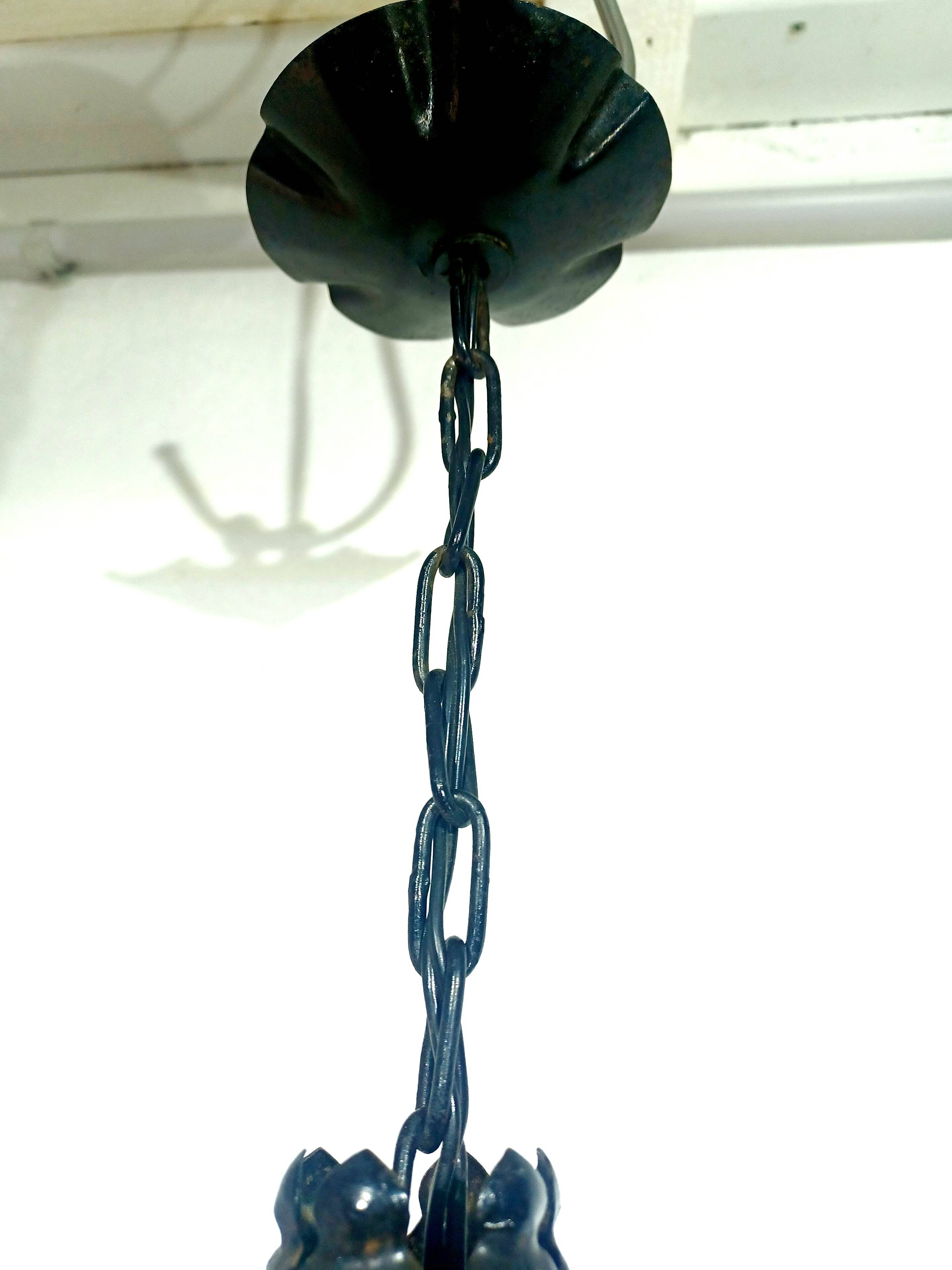 Small 1-light wrought iron lantern