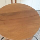 Solid walnut pedestal table