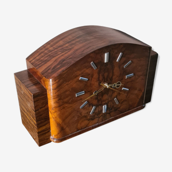 Art Deco clock in rosewood from Rio 1920 circa 38x13 not tested mounted in electricity