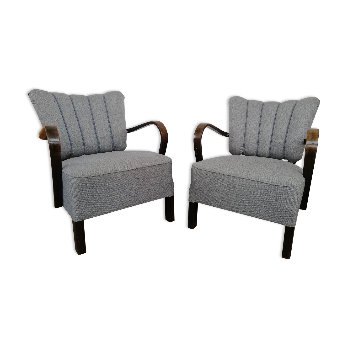 Pair of Halabala cocktail armchair, Czech, 1940