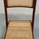 Chaises pliantes en bois et cannage, 80's