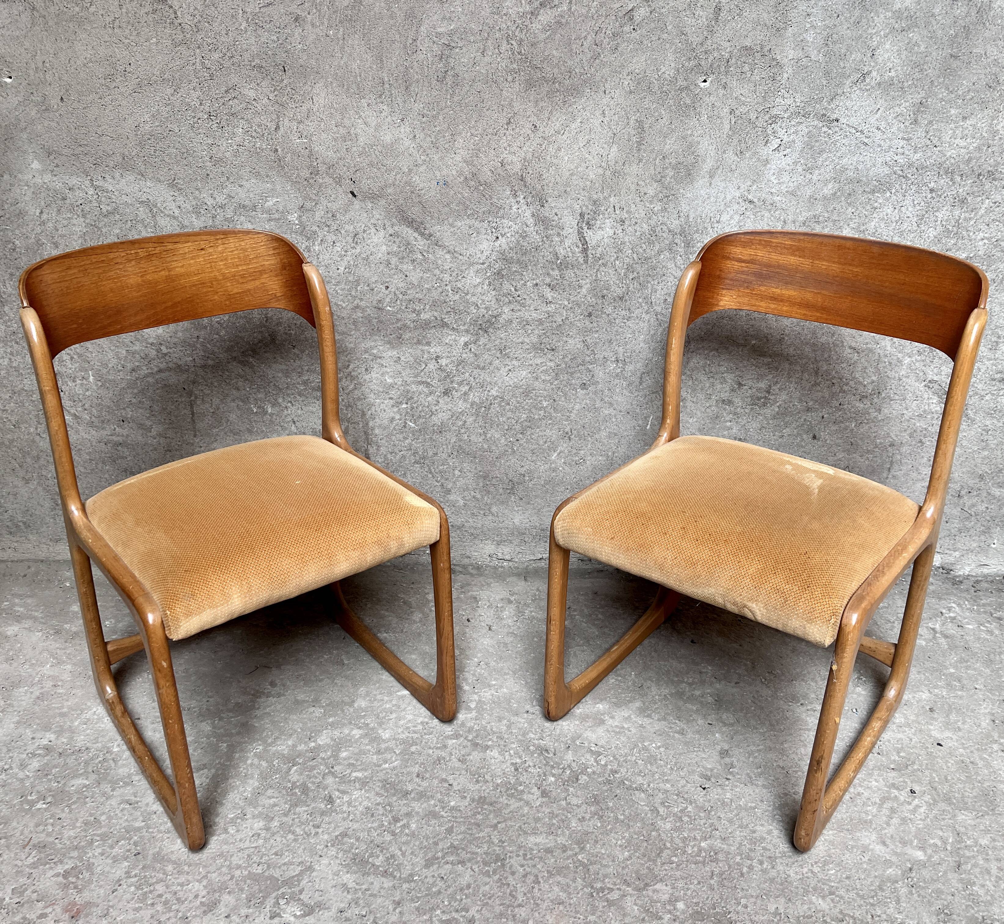 Pair of Baumann Traineau chairs