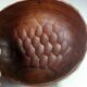 Handmade teak serving bowl with a nutcracker as a set, vintage from the 1960s